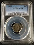 1892 10C AU58