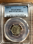 1895-S 10C FS-301 RPD MS63