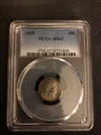 1892 10C MS62