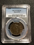 1856 1C Slanted 5 AU58BN