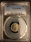 1897 10C AU58