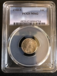1902-S 10C MS62