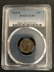 1914-D 10C AU58