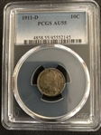 1911-D 10C AU55