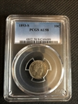 1893-S 10C AU58