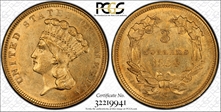 1854-O $3 MS62