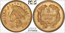 1866 $3 MS66