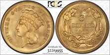 1868 $3 MS66
