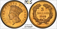 1869 $3 MS65