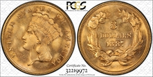 1887 $3 MS66+