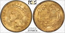1889 $3 MS66
