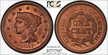1857 1C N-1 Large Date MS64RB