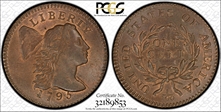1795 1C S-75 Lettered Edge MS65+ RB