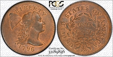 1796 1C S-84 Liberty Cap MS66+ RB