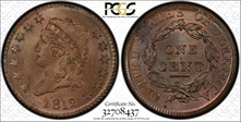 1812 1C S-288, Large Date MS66BN