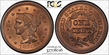 1850 1C Newcomb 23 MS66RB