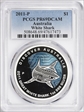 2011-P $1 White Shark PR69DCAM
