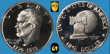 1976-S $1 Clad Type 2 PR69DCAM