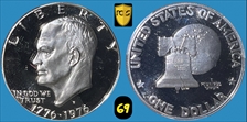 1976-S $1 Silver PR69DCAM