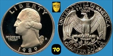 1989-S 25C PR70DCAM