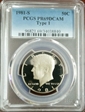 1981-S 50C Type 1 PR69DCAM