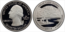 2014-S 25C Great Sand Dunes-Silver PR70DCAM