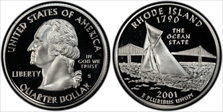 2001-S 25C Rhode Island Silver PR70DCAM
