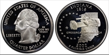 2002-S 25C Indiana Silver PR70DCAM