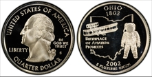 2002-S 25C Ohio Silver PR70DCAM