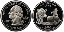 2004-S 25C Wisconsin Silver PR70DCAM