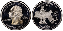 2000-S 25C Massachusetts Silver PR70DCAM