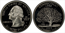 1999-S 25C Connecticut Silver PR70DCAM