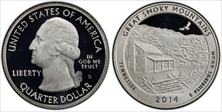 2014-S 25C Great Smoky Mtns-Silver PR70DCAM
