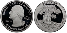2013-S 25C Great Basin NP - Silver PR70DCAM