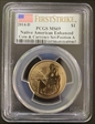 2014-D $1 Native American Enhanced Coin & Currency Set-Position A 1st Strike SP69