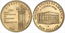 2001-W $5 Capitol Visitor MS69