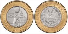 2000-W $10 Library of Congress Bimetallic MS69