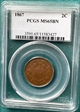1867 2C MS65BN