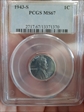 1943-S 1C MS67