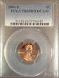 2001-S 1C PR69DCAM