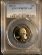 1991-S 25C PR69DCAM