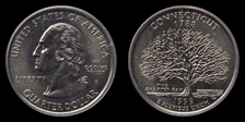 1999-D 25C Connecticut MS66