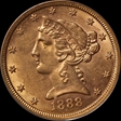 1888-S $5 MS62