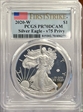 2020-W  $1 Silver Eagle - v75 Privy First Strike PR70DCAM