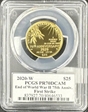 2020-W $25 End of World War II 75th Anniv.  First Strike PR70DCAM