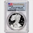 2020-W  $1 Silver Eagle - v75 Privy First Strike PR70DCAM