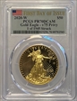 2020-W $50 Gold Eagle - v75 Privy 1 of 1945 Struck First Day of Issue PR70DCAM