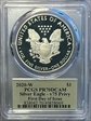 2020-W  $1 Silver Eagle - v75 Privy First Day of Issue Minuteman PR70DCAM