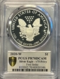 2020-W  $1 Silver Eagle - v75 Privy First Strike PR70DCAM