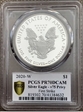 2020-W  $1 Silver Eagle - v75 Privy First Strike PR70DCAM